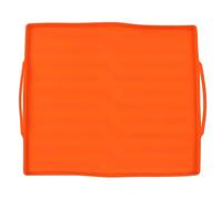 WIHFHGZ Grille en Silicone, Tapis de Protection Antiadhésif 40x30 cm, Résistance Thermique - Haute Durabilité, Antidérapant, pour Cuisine Extérieure (Poignée Orange de 17 Pouces)