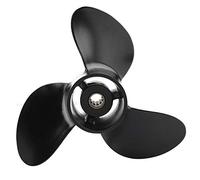 WIHFHGZ Hélice Aluminium 7.8x8 Noir, Alliage Léger et Durable pour Hors - Bord 4HP 5HP 6HP - Remplacement Direct, Haute Fiabilité, Idéal Bateaux Petit Moteur