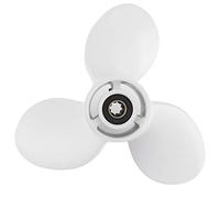 WIHFHGZ Hélice Hors - Bord Aluminium 3 Lames, 8 Dents Spline, 9 Pouces, pour Moteur 9.9-15HP - Performance Optimisée, Design Léger, Rechange Direct