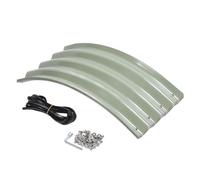 WIHFHGZ Jardinieres Élevées Ovales, Bacs à Plantes en Acier Inoxydable 304, 28cm Hauteur, Blanc Ivoire - Durable et Stable, Montage Facile, Idéal pour Potager et Fleurs Extérieur (Vert Clair)
