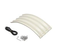 WIHFHGZ Jardinieres Élevées Ovales, Bacs à Plantes en Acier Inoxydable 304, 28cm Hauteur, Blanc Ivoire - Durable et Stable, Montage Facile, Idéal pour Potager et Fleurs Extérieur (Blanc Ivoire)