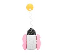WIHFHGZ Jouet Chat Véhicule Équilibre Automatic Vert, Rotatif avec Appel Oiseau - Stimulation Intelligente, Catnip Intégré, pour Chats d’Intérieur (Rose)