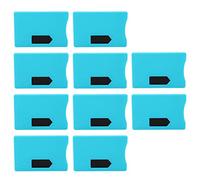 WIHFHGZ Lot de 10 Protège Cartes RFID, Pochette Anti - Vol Orange, ABS Compacte et Légère - Protection Sécurisée Contre Le Piratage Électronique pour Carte de Crédit et Passeport (Bleue)