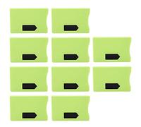WIHFHGZ Lot de 10 Protège Cartes RFID, Pochette Anti - Vol Orange, ABS Compacte et Légère - Protection Sécurisée Contre Le Piratage Électronique pour Carte de Crédit et Passeport (Verte)