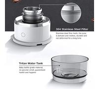 WIHFHGZ Machine à Café Portable Électrique avec Réservoir Tritan, Mini Cafetière à Filtre, Extraction Douce et Température Précise - Compacte, Sans Odeur, Parfaite pour l'Extérieur (Noire)