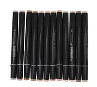 WIHFHGZ Marqueurs à pointe Fine douce/Oblique, stylo pinceau pour dessin à la main, Kit de série de peau 12 couleurs pour croquis à main levée de bande dessinée Anime