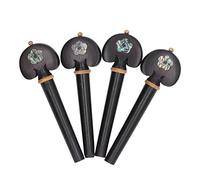 WIHFHGZ Mécaniques de Violoncellos en Ébène Noire, 4 Pièces, Finition Fine et Artisanale - Durables et Résistantes à l’Usure, Installation Facile