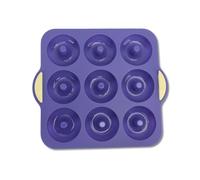 WIHFHGZ Moule à beignets silicone - Moule beignet, moule donut, antiadhésif flexible, résistant haute température, démoulage facile, compatible -ondes et lave-vaisselle, 6 cavités, BPA