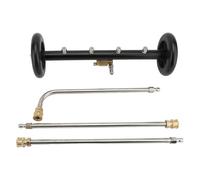 WIHFHGZ Nettoyeur sous - Véhicule 2 en 1, Balai Eau Haute Pression avec 3 Extensions, Cuivre et Acier Inoxydable - Fonction Double, Raccord Pivotant Rapide, pour Voiture et Camion