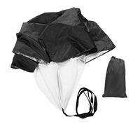 WIHFHGZ Parachute De Résistance pour Entraînement De Vitesse, Parapluie De Formation en Pongee Idéal pour Puissance Et Vitesse - Résistance Ajustable 5-15 Kg, Taille Unique, pour Tous (Noire)