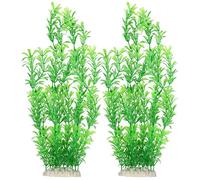 WIHFHGZ Plante Artificielle Aquarium, 2 Pièces Herbe Cacahuète en Plastique, Hauteur 40cm, Vert - Matériau Sûr et Durable, Décoration sans Entretien pour Poissons et Tortues