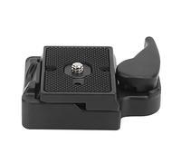 WIHFHGZ Plaque de Détachement Rapide en Alliage, Adaptateur 3 / 8in à 1 / 4in, Noir Compact - Sécurisé et Durable, Fixation Universelle pour Appareils Photo et Rotule