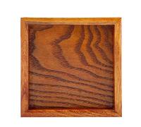 WIHFHGZ Plateau à Thé en Bois Massif Carré, 30x30 cm, Surface Lisse et Bords Relevés - Élégance Naturelle, Durable et Polyvalent pour Café, Restaurant et Maison (12,5 * 12,5cm)