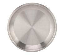 WIHFHGZ Plateau de Service, Acier Inoxydable 304, Multifonction, Facile à Nettoyer - Durable, Design Élégant, Usage Domestique et Restaurant (Assiette ronde)