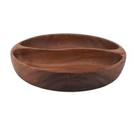 WIHFHGZ Plateaux en Bois, Plateau Carré Multifonction, Taille Unique - Durable et Écologique, Parfait pour Service et Décoration (Grand Compartiment Ovale)