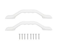 WIHFHGZ Poignée de Porte RV en Nylon 232mm, Lot de 2, Poignée d'Assistance pour Porte d'Entrée, Noir - Résistante aux Intempéries, Installation Horizontale ou Verticale, Usage Extérieur (Blanche)