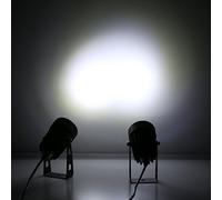 WIHFHGZ Projecteurs Solaires 2W Blanc 2 - en - 1, Étanches IP65, Éclairage Extérieur Jardin avec Panneau Solaire Ajustable et Installation Sans Outils - Allumage Automatique, Longue (Blanche)