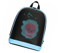 WIHFHGZ Sac à Dos LED avec Écran Intelligent, Contrôle Bluetooth, 30x26x12cm, Tissu Oxford Imperméable - Affichage Haute Définition, DIY Divertissement et Usage Commercial (Bleue)