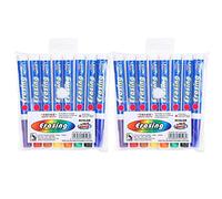 WIHFHGZ Set de 2 Feutres Effaçables à Sec 8 Couleurs, Marqueurs à Pointe Fibre Colorés pour Tableaux Blancs - Écriture Fluide, Résistants, Usage Polyvalent École et Bureau