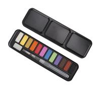 WIHFHGZ Set De Peinture Aquarelle Enfant, 12 Couleurs Lumineuses, Non Toxique, Forte Adhérence, Résistance À La Lumière - Palette Complète, Effets Transparence Subtils, Pour Activités