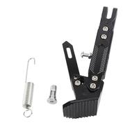 WIHFHGZ Support Latéral Moto Réglable en Aluminium CNC Noir, Béquille Ajustable, Pied Stable et Antidérapant - Résistant à l'usure, Montage Direct, Sécurise Votre Moto