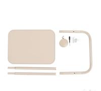 WIHFHGZ Table de Lit Pliable Beige, Plateau Magnétique en Fer 48x35cm, 3 Réglages de Hauteur, Plateau Incliné Multi Angle - Portable et Stable, Idéale pour Salon et Chambre