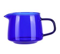 WIHFHGZ Tasse à Café 300ml, Verre Borosilicate Ambré, Poignée Ergonomique - Résistance Haute Température, Confort Anti-brûlure, Partage et Usage Quotidien (Bleue)