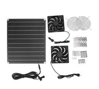 WIHFHGZ Ventilateur d’Extraction Solaire Monocristallin 15W 12V, IPX7 Étanche, Panneau Solaire 33,5 x 27 cm - Refroidissement Efficace, Énergie Verte sans Fil, pour Serres et Nichoirs à