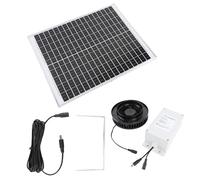 WIHFHGZ Ventilateur D'Évacuation De Toit Solaire, Ventilateur De Grenier 25W, Moteur Brushless DC Étanche IP68 - Haute Efficacité Énergétique, Installation Facile, Ventilation Pour