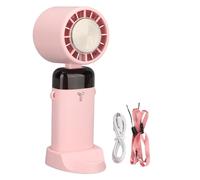 WIHFHGZ Ventilateur Portable Blanc Pliable avec Moteur Brushless, Écran Digital, Batterie 3600mAh, 3 Vitesses - Silence Optimal, Refroidissement Instantané, Usage Extérieur et Intérieur (Rose)
