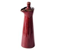 WIHXES Distributeur de Sauce Soja en Céramique Traditionnelle Japonaise - Bouteille de 120ml pour Sauce Soja et Vinaigre (120ml,Red)
