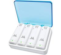 Wii Battery Charger Set,Wii Remote Controller Charger Docking Station Wii Charger With 4 Rechargeable Batteries