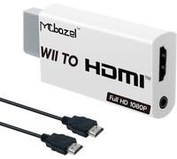 Wii Hdmi Adaptateur Avec 1,5M Câble 1080P,Convertisseur De Signal Vidéo Audio 1080P Full Hd Avec Audio Stéréo 3,5 Mm Pour Console Wii,Moniteur Hdmi,Télévision Projecteur Vidéo