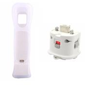 Wii motion plus pour manette Wiimote Nintendo Wii + housse silicone - Blanc
