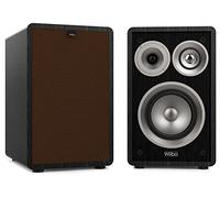 Wiibo Vintage 6 Black - Enceintes de bibliothèque HiFi - Puissance 100 W - Haut-parleurs 3 Voies - Grille Amovible - Tweeter 2", Squawker 3" et Woofer 5" - Son Surround
