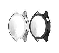 WIIKAI Coque Bumper Compatible avec Huawei Watch GT 4 Coque avec Protection en TPU Boîtiers Étui de Protection Watch Case.(Argent + Noir)(46mm)