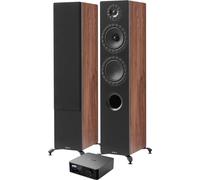 WiiM Amp Ultra Anthracite + Elipson Prestige Facet II 14F Noyer et Noir Mat - Chaînes composées