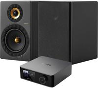WiiM Amp Ultra Anthracite + Elipson Prestige Facet II 8B Noir mat et or - Chaînes composées