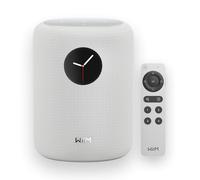 WiiM Sound Enceinte Intelligente avec Écran Tactile 1,8″, Audio Hi-Res 24 Bits/192 kHz, AI RoomFit™, 100W, Wi-FI 6E/Bluetooth 5.3, Multiroom Stéréo, Télécommande Incluse, Blanc