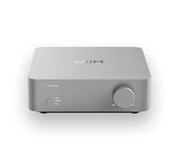 WiiM Vibelink Amplifier | Amplificateur de Puissance 100W avec ESS 9039Q2M DAC et TI TPA3255 | Compatible avec WiiM Mini, Pro, Pro Plus et Ultra | Entrées RCA, Coax et Optique | Argent