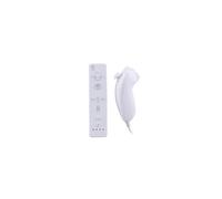 Wiimote Blanc - Nunchunk - Avec Motion Plus Intégré - Accessoire compatible PEGA BLANC