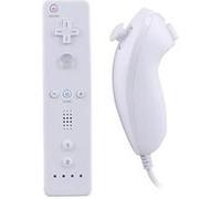 Wiimote Blanc - Nunchunk - Avec Motion Plus Intégré - Accessoire compatible PEGA BLANC