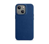 WIIUKA Coque de protection en cuir pour iPhone 14 Plus, Coque Apple, En cuir allemand, Extra fin, Premium, Bleu nuit