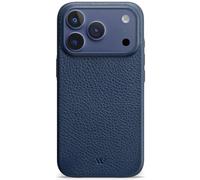 WIIUKA Étui de protection pour iPhone 17 Pro Max, en cuir fabriqué en Allemagne, protection à 360° - En cuir extra fin - Bleu nuit