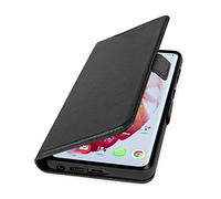 WIIUKA Étui de Protection Téléphone pour Samsung Galaxy S23 Ultra - En Cuir Allemand - Avec Compartiment pour Cartes - Extra Fin - Avec Fonction Support - Noir