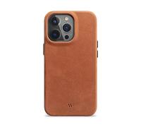 WIIUKA Qi Étui de Protection en Cuir Allemand pour iPhone 13 Pro Max Marron Vintage