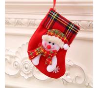 WIIYENA 1 chaussette de Noël Père Noël décoration pour la décoration de la maison Navidad Sock Natale Tree 12 x 8 x 16 cm 2024 Nouvel An Noël bas, J