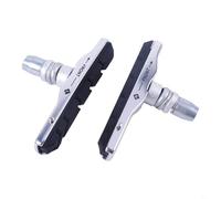 WIIYENA 1 paire de plaquettes de frein pour vélo de montagne, blocs de caoutchouc remplaçables avec coque en alliage d'aluminium, fentes de guidage en sable