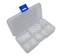 WIIYENA 500pcs Rondelles en Nylon Blanc Assortiment Kit 8 Tailles (2mm-10mm), Anneaux d'étanchéité plats pour fixation électrique, automobile et industrielle, dans une boîte de rangement