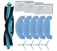 WIIYENA Accessoires pour aspirateur Honor pour Ultenic pour T20 Pro pour T10 Lite avec 3 filtres, 4 brosses latérales, 1 brosse principale, 5 chiffons